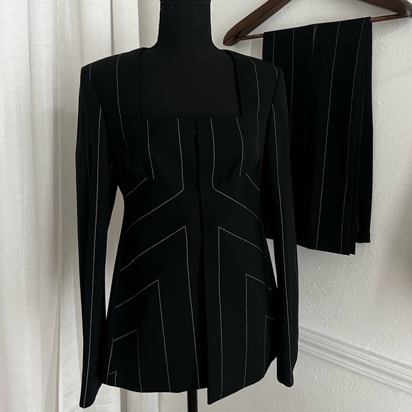 Vintage Gianni Versace Flash Stripe Pantsuit - Picture 5 of 6